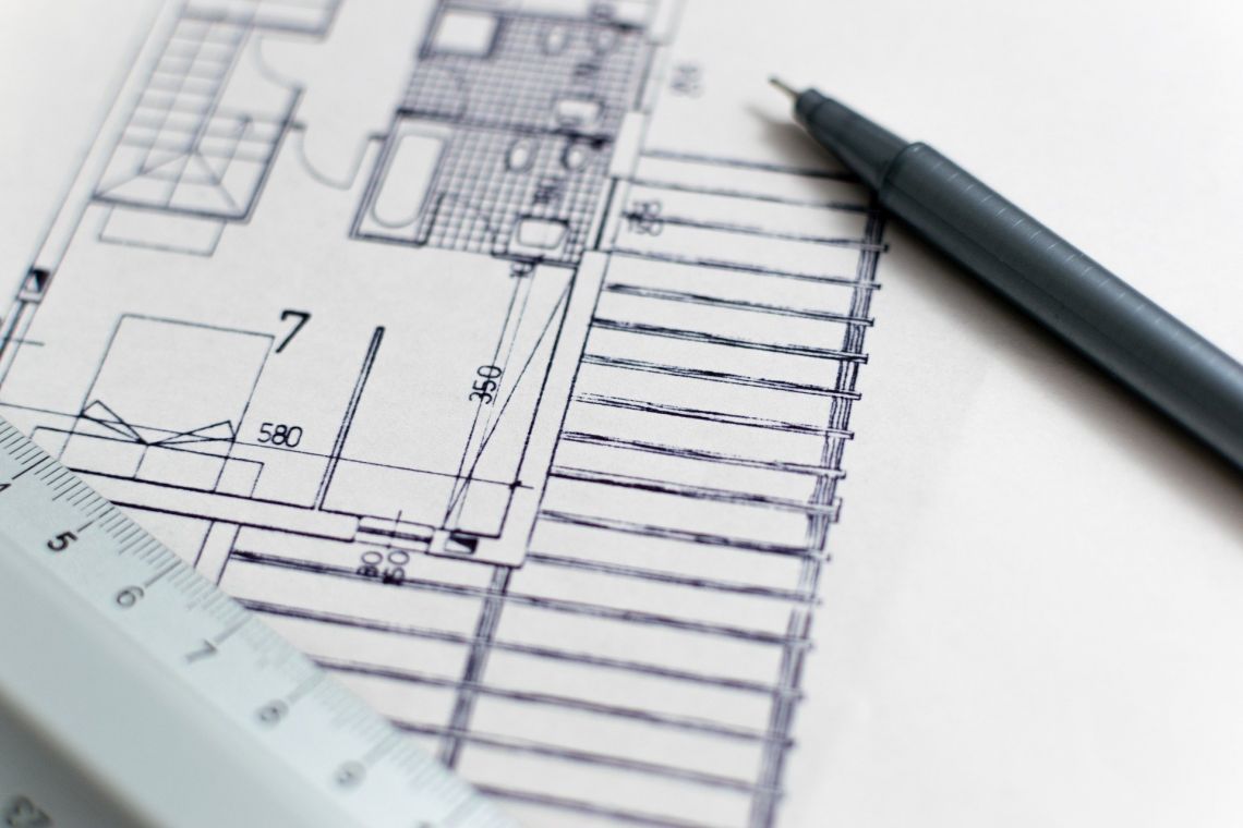 Architectural design and workspace joinery rendering
