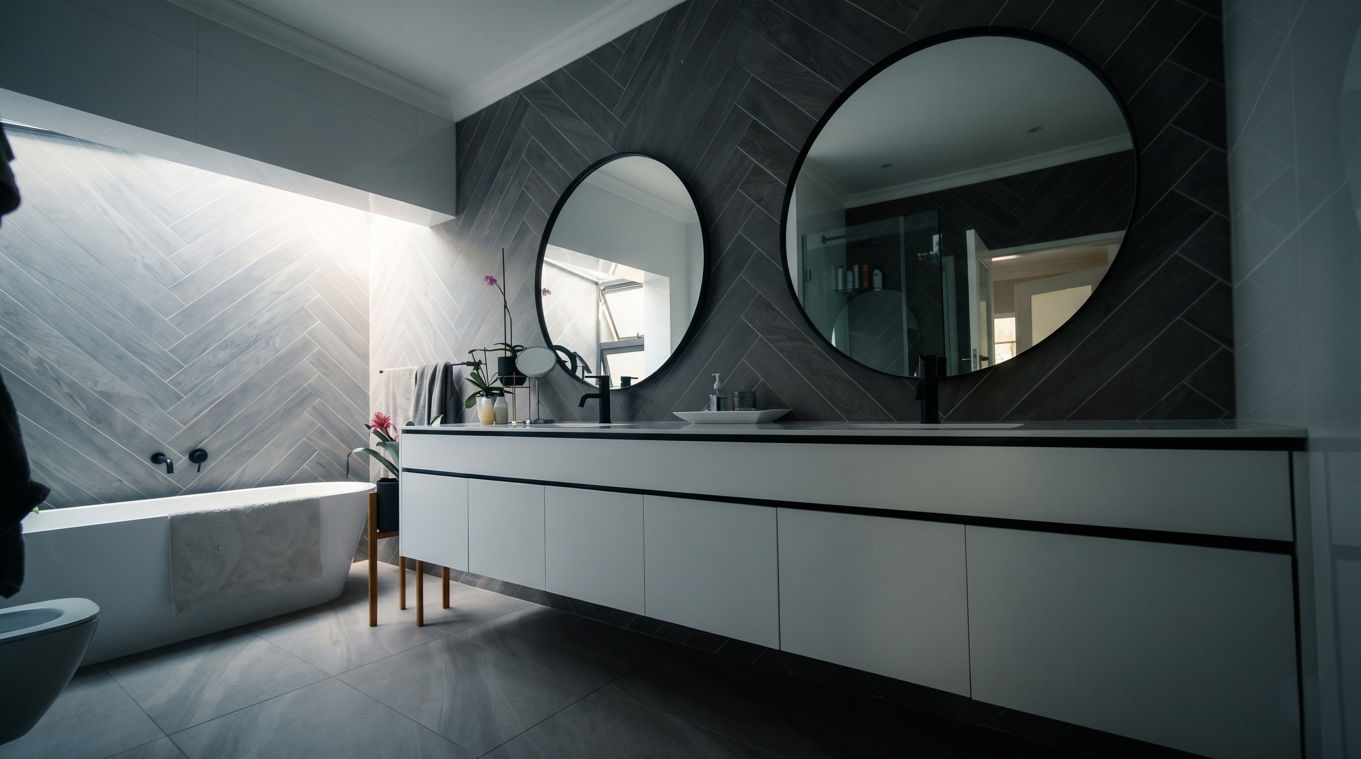 Luxury wood bathroom vanities custom designs